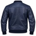 Luna Midnight Blue Women's Leather Minimal Flight Blouson | Blackstone Jackets