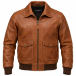Cedar Tan Men's Leather Lightweight A-2 Jacket | Blackstone Jackets