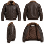 Cobra Dark Chocolate Brown Men's Aviator Leather Jacket | Blackstone Jackets