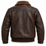 Cobra Dark Chocolate Brown Men's Aviator Leather Jacket | Blackstone Jackets