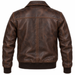 Dakota Chocolate Brown Men's Leather Heritage Flight Jacket | Blackstone Jackets