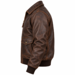 Dakota Chocolate Brown Men's Leather Heritage Flight Jacket | Blackstone Jackets