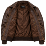 Dakota Chocolate Brown Men's Leather Heritage Flight Jacket | Blackstone Jackets