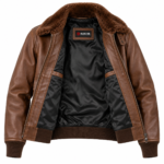 Dakota Medium Brown Men's G-1 Flight Leather Jacket | Blackstone Jackets