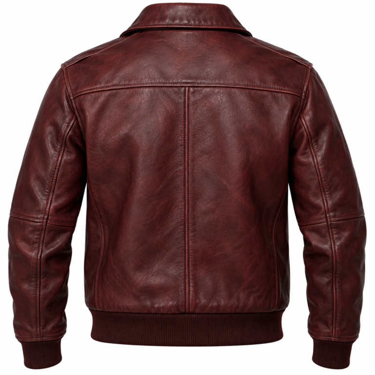Falcon Oxblood Men's Leather Slim Aviator Racer Hybrid | Blackstone Jackets