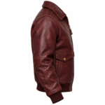 Falcon Oxblood Men's Leather Slim Aviator Racer Hybrid | Blackstone Jackets