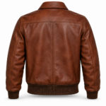 Hudson Russet Brown Men's Aviator Leather Jacket | Blackstone Jackets