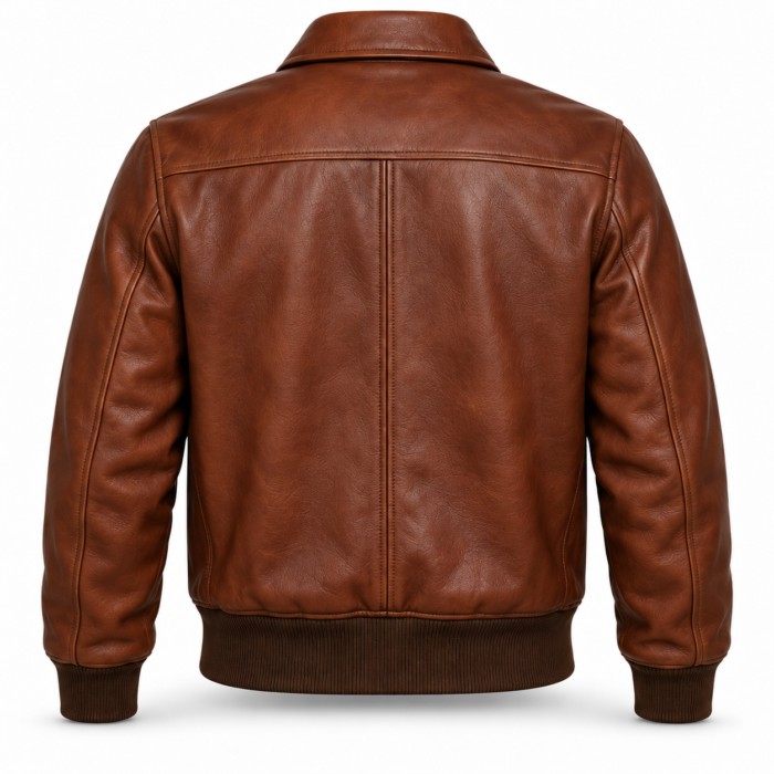 Hudson Russet Brown Men's Aviator Leather Jacket | Blackstone Jackets