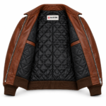 Hudson Russet Brown Men's Aviator Leather Jacket | Blackstone Jackets