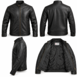 Jetstream Black Men's Aviator Leather Jacket | Blackstone Jackets