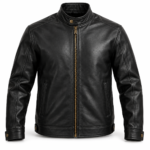 Jetstream Black Men's Aviator Leather Jacket | Blackstone Jackets