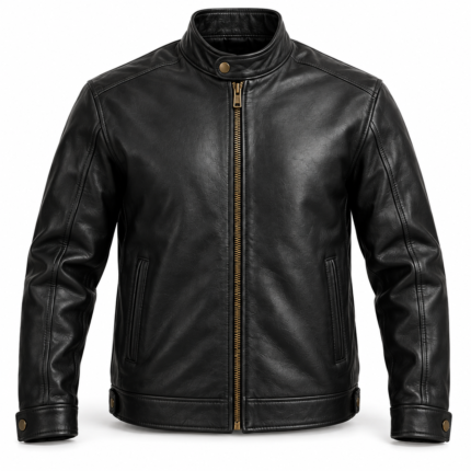 Jetstream Black Men's Aviator Leather Jacket | Blackstone Jackets