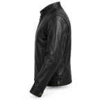 Jetstream Black Men's Aviator Leather Jacket | Blackstone Jackets