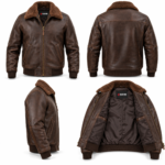 Liberty Seal Brown Men's Aviator Leather Jacket | Blackstone Jackets