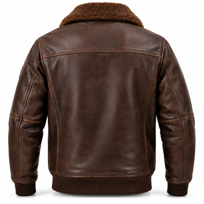 Liberty Seal Brown Men's Aviator Leather Jacket | Blackstone Jackets