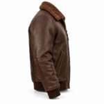 Liberty Seal Brown Men's Aviator Leather Jacket | Blackstone Jackets
