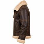 Kodiak Dark Brown / Cream Men's Leather Cold-Weather Aviator | Blackstone Jackets
