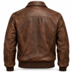 Mercury Distressed Brown Men's Aviator Leather Jacket | Blackstone Jackets