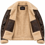 Kodiak Dark Brown / Cream Men's Leather Cold-Weather Aviator | Blackstone Jackets
