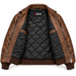 Mercury Distressed Brown Men's Aviator Leather Jacket | Blackstone Jackets