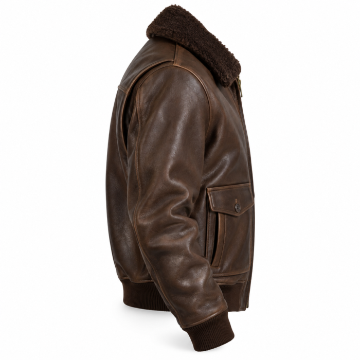 Aero Seal Brown Men's G-1 Flight Leather Jacket | Blackstone Jackets