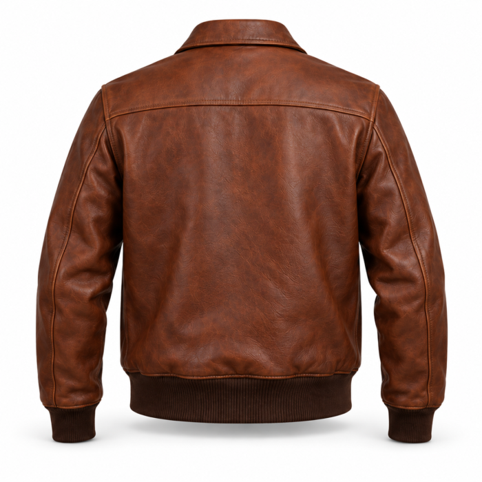 Aero Russet Brown Men's A-2 Flight Leather Jacket | Blackstone Jackets