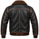 Ranger Black / Brown Men's Leather Rugged Flight Jacket | Blackstone Jackets