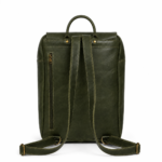 Olive Green Leather Backpack Handmade Laptop Travel Rucksack Stylish Unisex Work School Bag Gift