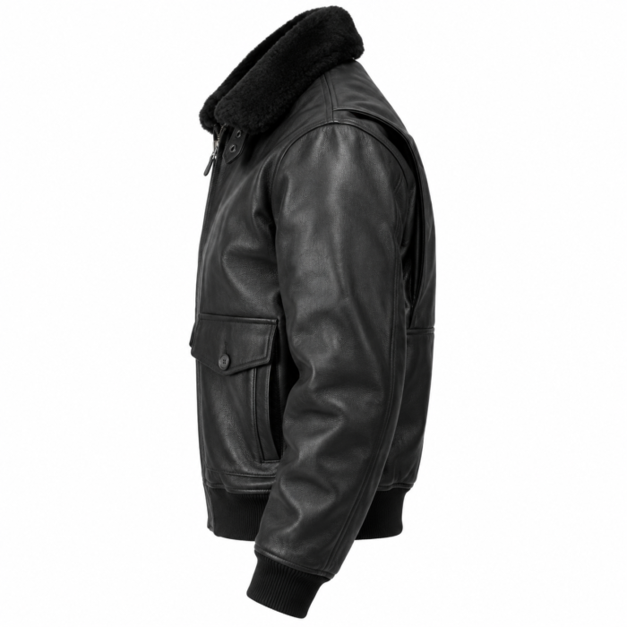 Canyon Black Men's G-1 Flight Leather Jacket | Blackstone Jackets