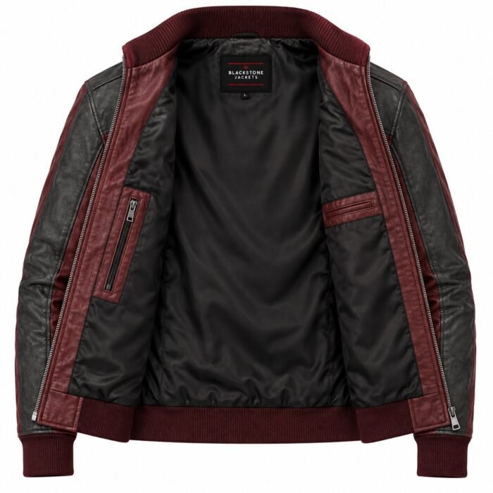 Vanguard Black Men's Leather Longline Pilot Jacket | Blackstone Jackets