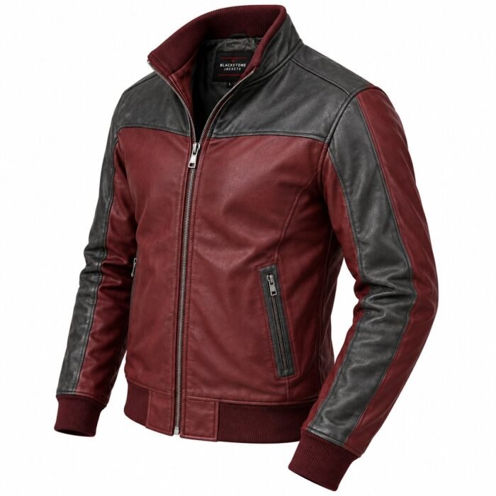 Vanguard Black Men's Leather Longline Pilot Jacket | Blackstone Jackets