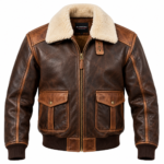 Thunder Espresso / Tan Men's Leather Heavy A-2 Inspired Jacket | Blackstone Jackets