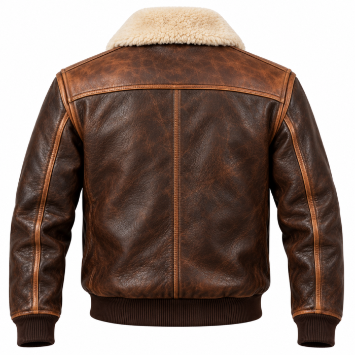 Thunder Espresso / Tan Men's Leather Heavy A-2 Inspired Jacket | Blackstone Jackets