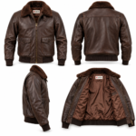 Bravo Dark Chocolate Brown Men's G-1 Flight Leather Jacket | Blackstone Jackets