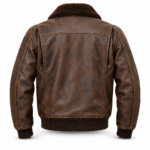 Atlas Distressed Seal Brown Men's G-1 Flight Leather Jacket | Blackstone Jackets
