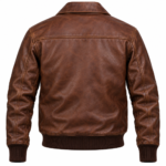 Barron Cognac Men's Leather Vintage A-2 Inspired Jacket | Blackstone Jackets