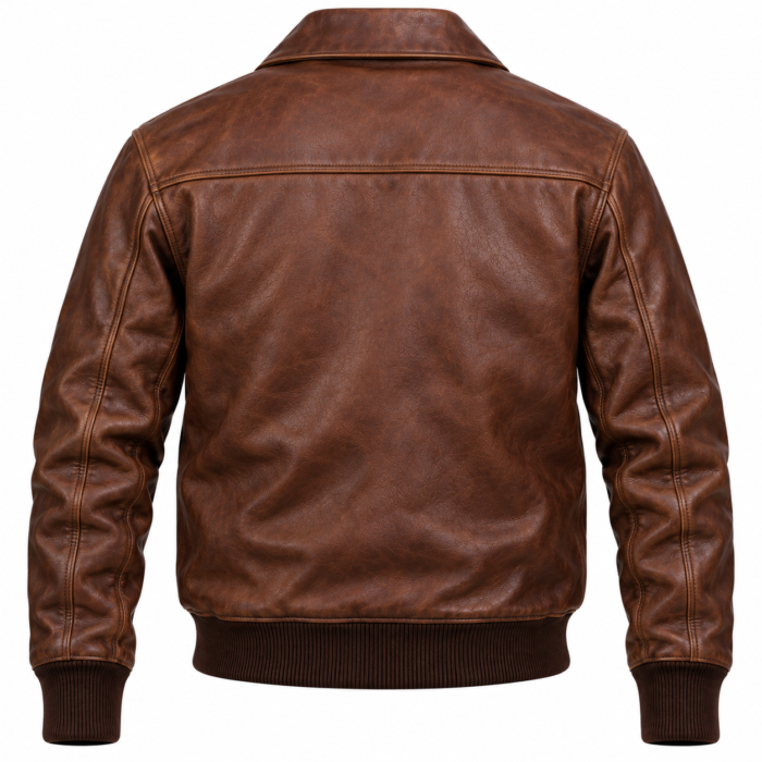 Barron Cognac Men's Leather Vintage A-2 Inspired Jacket | Blackstone Jackets