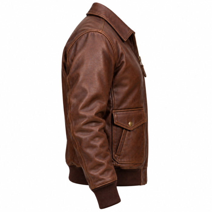 Barron Cognac Men's Leather Vintage A-2 Inspired Jacket | Blackstone Jackets