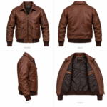 Barron Cognac Men's Leather Vintage A-2 Inspired Jacket | Blackstone Jackets