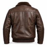 Ranger Espresso Brown Men's Aviator Leather Jacket | Blackstone Jackets