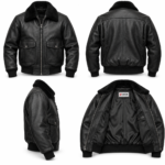 Archer Black Men's G-1 Flight Leather Jacket | Blackstone Jackets
