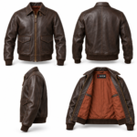 Archer Dark Brown Men's A-2 Flight Leather Jacket | Blackstone Jackets