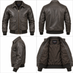 Beacon Charcoal Men's Leather Contemporary Aviator Blouson | Blackstone Jackets