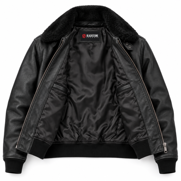 Canyon Black Men's G-1 Flight Leather Jacket | Blackstone Jackets