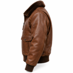 Skyline Medium Brown Men's G-1 Flight Leather Jacket | Blackstone Jackets