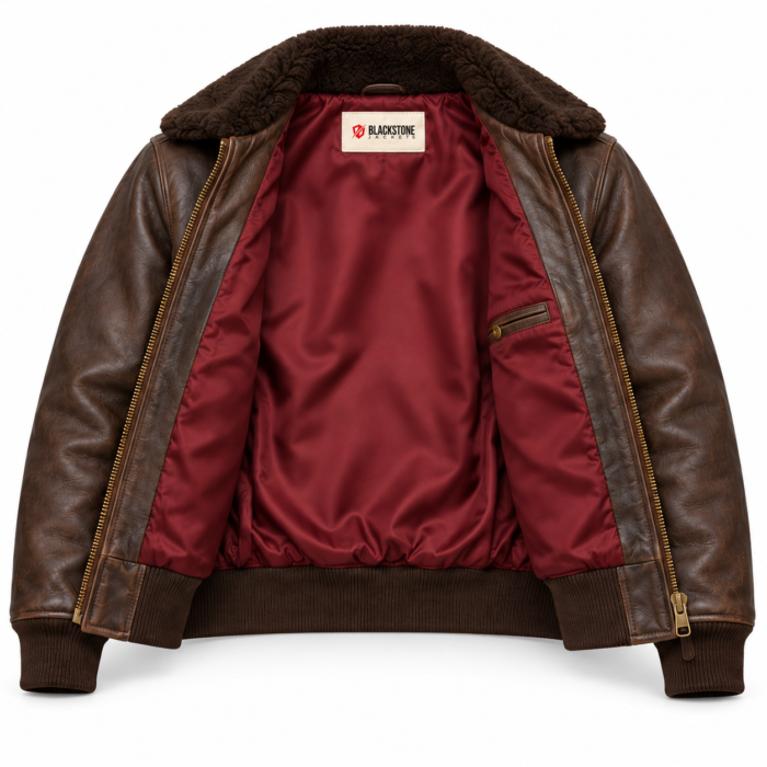 Bishop Seal Brown Men's G-1 Flight Leather Jacket | Blackstone Jackets