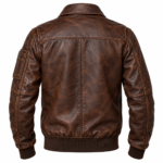 Briggs Espresso Brown Men's Leather Heavy Aviator Jacket | Blackstone Jackets