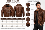 Briggs Espresso Brown Men's Leather Heavy Aviator Jacket | Blackstone Jackets
