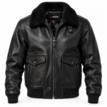 Archer Black Men's G-1 Flight Leather Jacket | Blackstone Jackets
