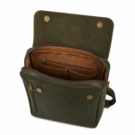 Olive Green Leather Backpack Handmade Laptop Travel Rucksack Stylish Unisex Work School Bag Gift